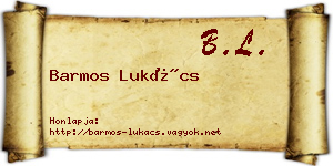 Barmos Lukács névjegykártya